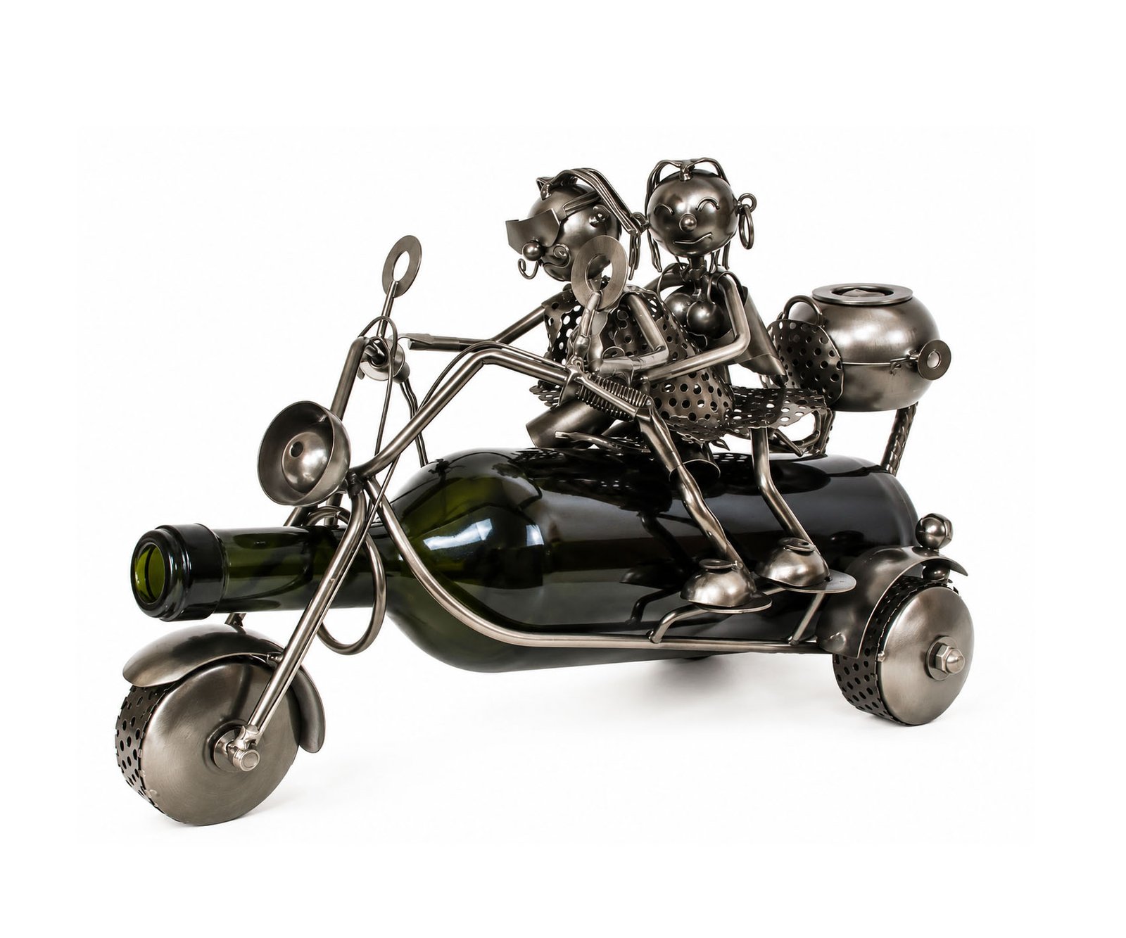 Portabotella para Vino Ref. Pareja en Moto - Imagen 4